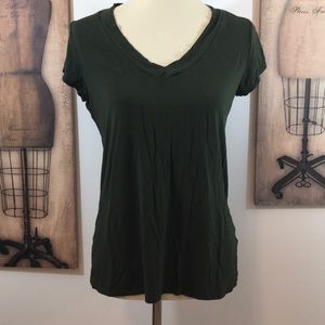 Hunter Green V Neck Shirt